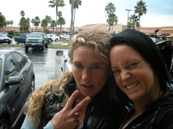 Kubran and friend in the rain en route to Vegas